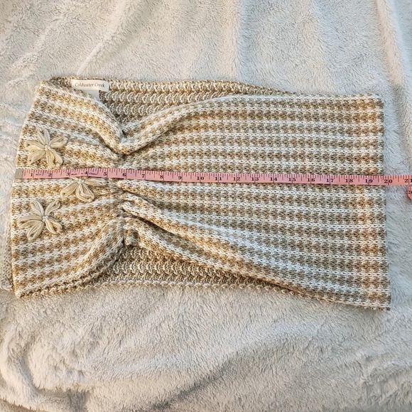 Coldwater Creek Gold & White Knit Scarf - Picture 9 of 10